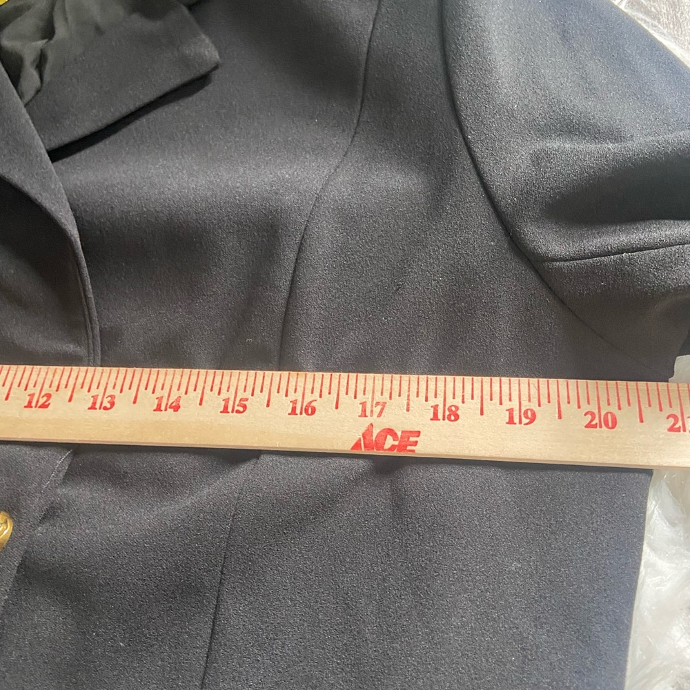 Aqua Black Blazer Sz XL with Gold Knot Button Accents - Picture 8 of 13
